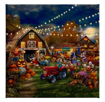Kinkade Disney Minis: Mickey and Minnie Pumpkin Festival