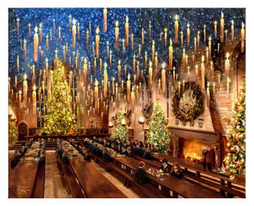 Kinkade 24" x 30" Gallery Wrapped Canvas: Harry Potter Great Hall