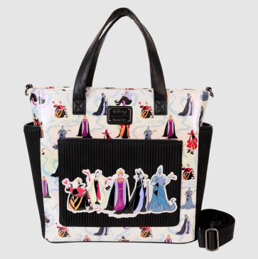 Loungefly Disney Villains Iridescent All-Over Print Convertible Backpack & Tote Bag