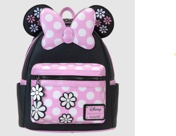 Loungefly Minnie Mouse Floral Rock The Dots Mini Backpack
