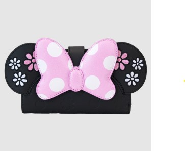Loungefly Minnie Mouse Floral Rock The Dots Flap Wallet