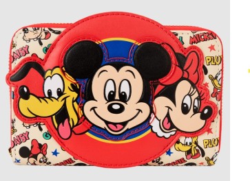 Loungefly Disney Mickey & Friends Classic All-Over Print Zip Around Wallet