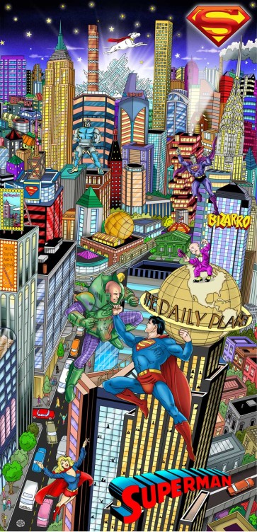 It's a Bird, It's a Plane, It's Superman by Charles Fazzino