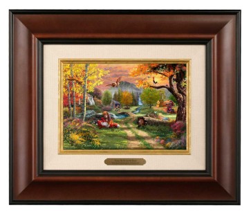 Kinkade Disney Brushworks: The Fox and the Hound (Classic Burl Frame)