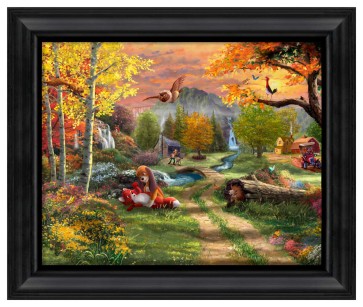 Thomas Kinkade Brushstroke Vignette: The Fox and the Hound