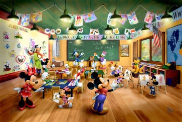 Disney Mickey and Minnie Schoolhouse by Thomas Kinkade Studios