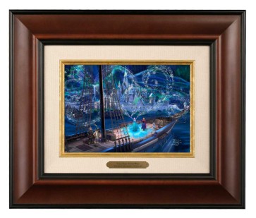 Kinkade Disney Brushworks: Frozen Love and Magic (Classic Burl Frame)