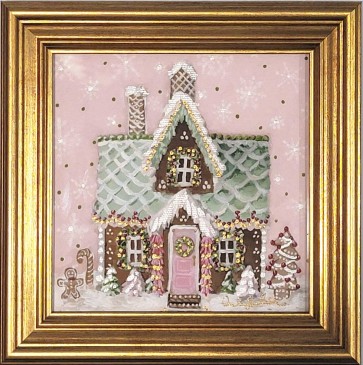 The Gingerbread House Framed Surprise Holiday Reveal 5x5" by Ashley Salvatori