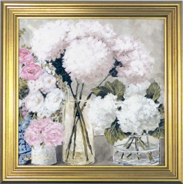 BLUSH Framed Canvas Print 8x8" by Ashley Salvatori