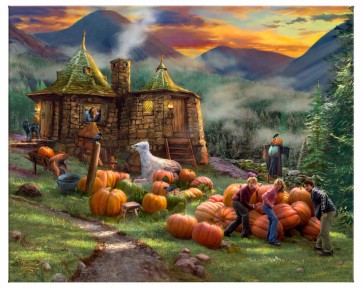 Kinkade 30" x 24" Gallery Wrapped Canvas: Harry Potter Hagrid&rsquo;s Hut