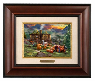 Kinkade Brushworks: Harry Potter Hagrid&rsquo;s Hut (Classic Burl Frame)