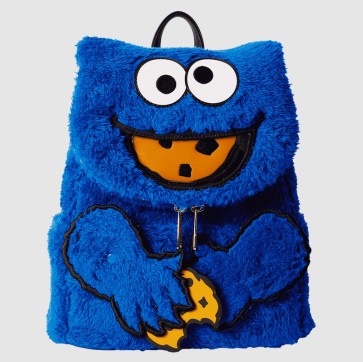 Sesame Street Cookie Monster Plush Cosplay Mini Backpack With Coin Bag (SESBK0013)