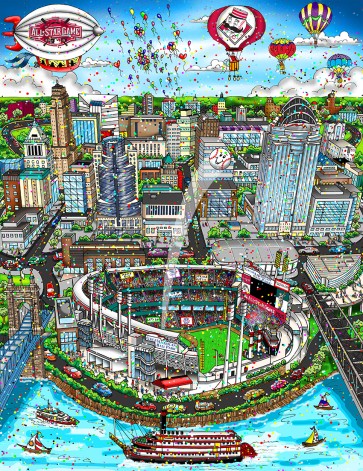 2015 MLB All-Star Game: Cincinati by Charles Fazzino