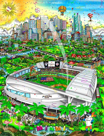 2017 MLB All-Star Game: Miami by Charles Fazzino