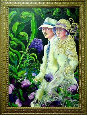 Garden Interlude by Otto de Souza Aguiar (Original Oil)