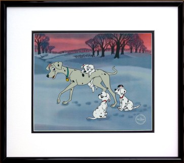 Perdita and Her Pups framed