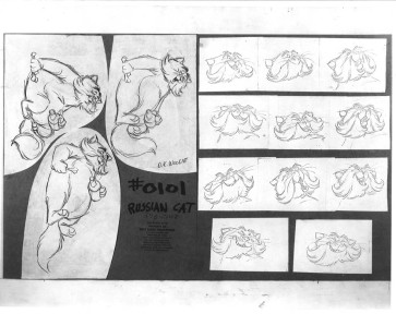 Aristocats Photostat Model Sheet: Russian Cat (8017)