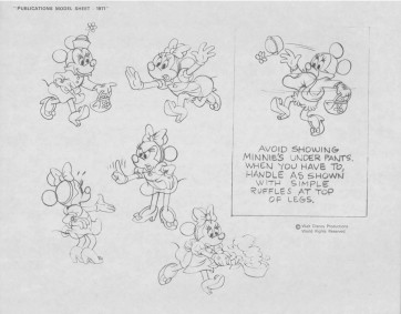 Disney Publication Model Sheet: Minnie Mouse (a)