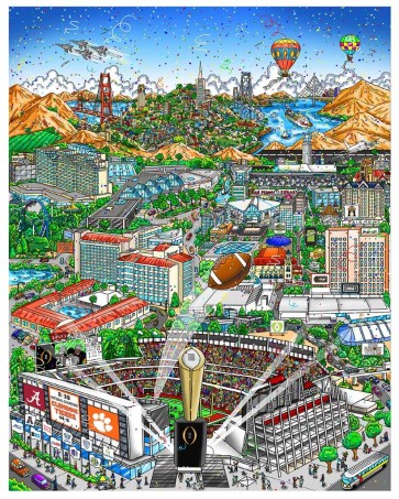 CFP National Championship 2019 by Charles Fazzino