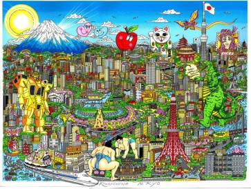 Konnichiwa Tokyo by Charles Fazzino