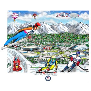 Olympic Games, 2014, Sochi, Russia by Charles Fazzino