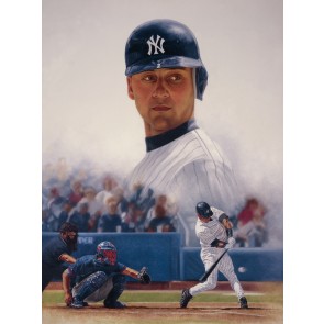 Derek Jeter on Canvas by Mike Kupka (Regular)
