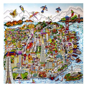 Let's Go Fly a Kite...San Francisco by Charles Fazzino