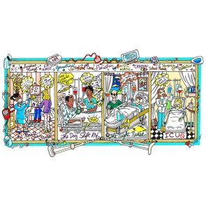 Nurses Have Heart by Charles Fazzino