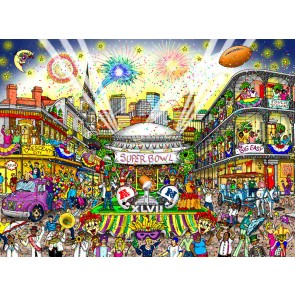 Super Bowl XLVII: New Orleans by Charles Fazzino (Regular)