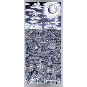 Midnight in Paris by Charles Fazzino (AP Blue)