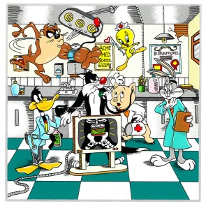 Warner Bros. Doctor Series: A Looney Doctor Visit by Charles Fazzino (Artist Proof)