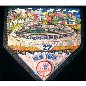 Hand Painted Homeplate by Charles Fazzino