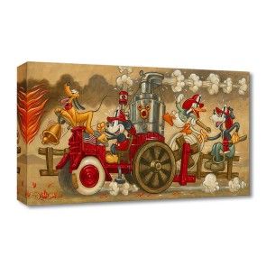 Treasures on Canvas: Mickey's Fire Brigade by Tim Rogerson