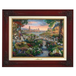 Kinkade Disney Canvas Classics: 101 Dalmatians (Classic Brandy Frame)