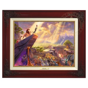 Kinkade Disney Canvas Classics: The Lion King (Classic Brandy Frame)