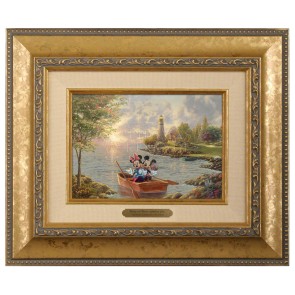 Kinkade Disney Brushworks: Lighthouse Cove (Classic Antique Gold Frame)