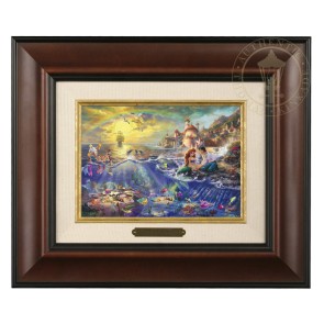 Kinkade Disney Brushworks: The Little Mermaid (Classic Burl Frame)