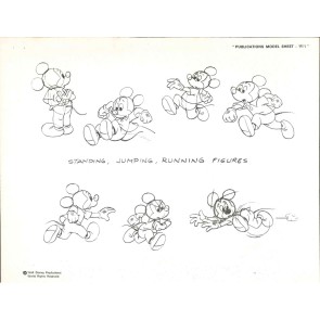 Disney Publication Model Sheet: Mickey Mouse Repro Running