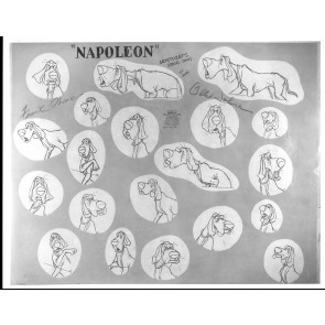 Disney Photostat Model Sheet: Napoleon (Aristocats)