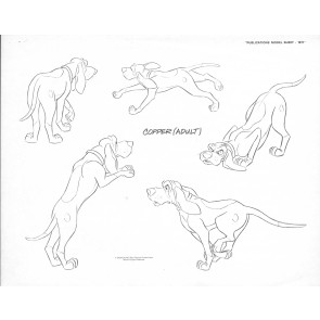 Disney Publication Model Sheet: Copper - Adult (Fox and the Hound)