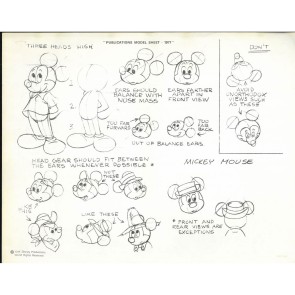 Disney Publication Model Sheet: Mickey Mouse - Various Poses