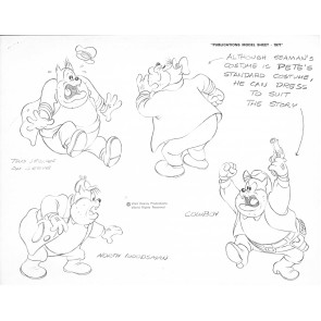 Disney Publication Model Sheet: Peg Leg Pete - Costumes