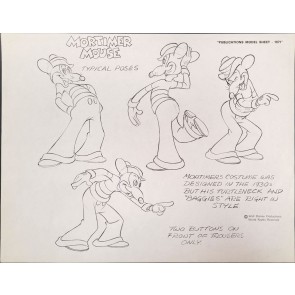 Disney Publication Model Sheet: Mortimer Mouse