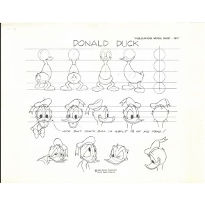 Disney Publication Model Sheet: Donald Duck - Proportions