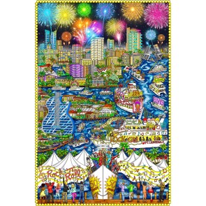 50th Anniversary Winterfest Boat Parade by Charles Fazzino