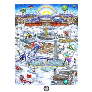 Olympic Games, 2022, Beijing by Charles Fazzino