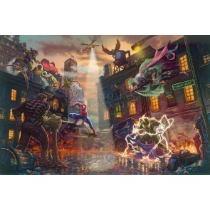 Spiderman Vs. The Sinister Six by Thomas Kinkade Studios