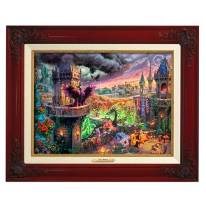 Kinkade Disney Canvas Classics: Maleficent (Classic Brandy Frame)