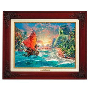Kinkade Disney Canvas Classics: Moana (Classic Brandy Frame)