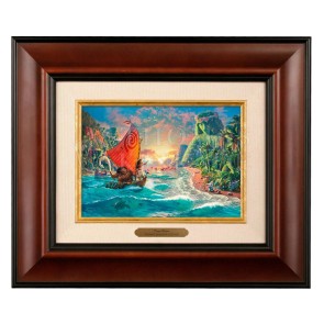 Kinkade Disney Brushworks:&nbsp;Moana (Classic Burl Frame)